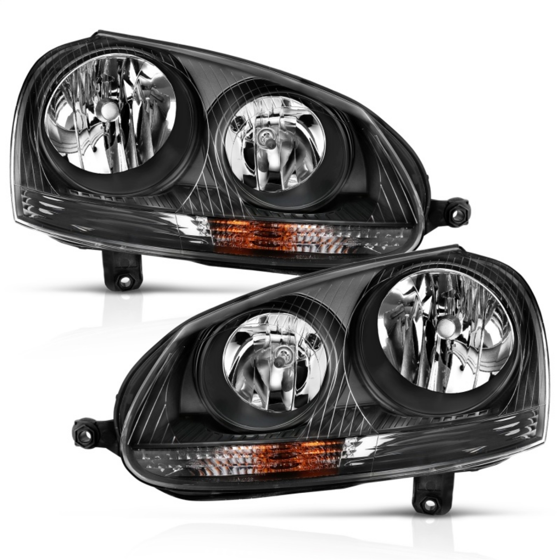 Picture of ANZO 2006-2009 Volkswagen Us Rabbit Crystal Headlight Black Halogen Only