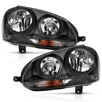 Picture of ANZO 2006-2009 Volkswagen Us Rabbit Crystal Headlight Black Halogen Only
