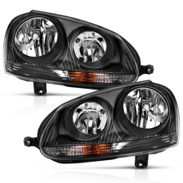 Picture of ANZO 2006-2009 Volkswagen Us Rabbit Crystal Headlight Black Halogen Only