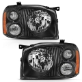 Picture of ANZO 2001-2004 Nissan Frontier Se Crystal Headlight Black Amber Reflector