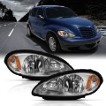 Picture of ANZO 2001-2005 Chrysler Pt Cruiser Crystal Headlight Chrome Amber OE