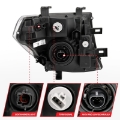 Picture of ANZO 2005-2008 Nissan Pathfinder Crystal Headlight  Black Amber