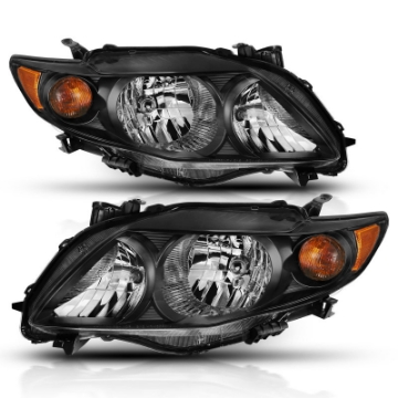 Picture of ANZO 2009-2010 Toyota Corolla Crystal Headlight Black Amber