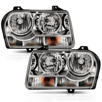 Picture of ANZO 2005-2010 Chrysler 300 Crystal Headlight Chrome Amber