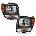 Picture of ANZO 2007-2012 Dodge Nitro Crystal Headlight  Black Amber