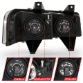 Picture of ANZO 2003-2017 Chevy Express Crystal Headlight Black