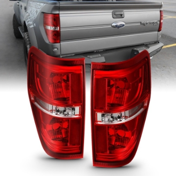 Picture of ANZO 2009-2014 Ford F-150 Euro Taillight Red-Clear W-O Bulb
