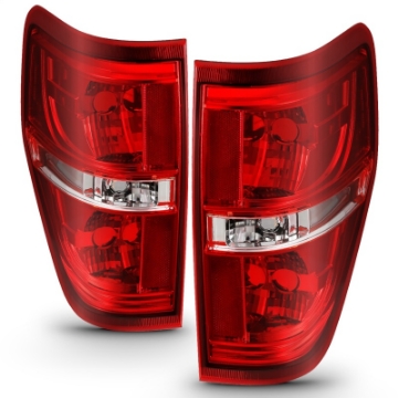 Picture of ANZO 2009-2014 Ford F-150 Euro Taillight Red-Clear W-O Bulb