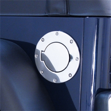 Picture of Rugged Ridge 97-06 Jeep Wrangler TJ Stainless Steel Non-Locking Gas Cap Door