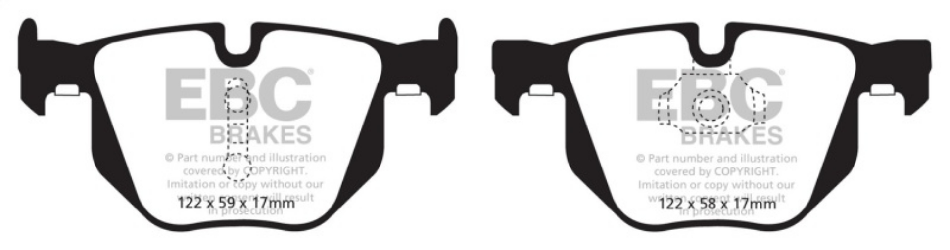 Picture of EBC 10-14 BMW X5 3-0 Turbo 35 Redstuff Rear Brake Pads