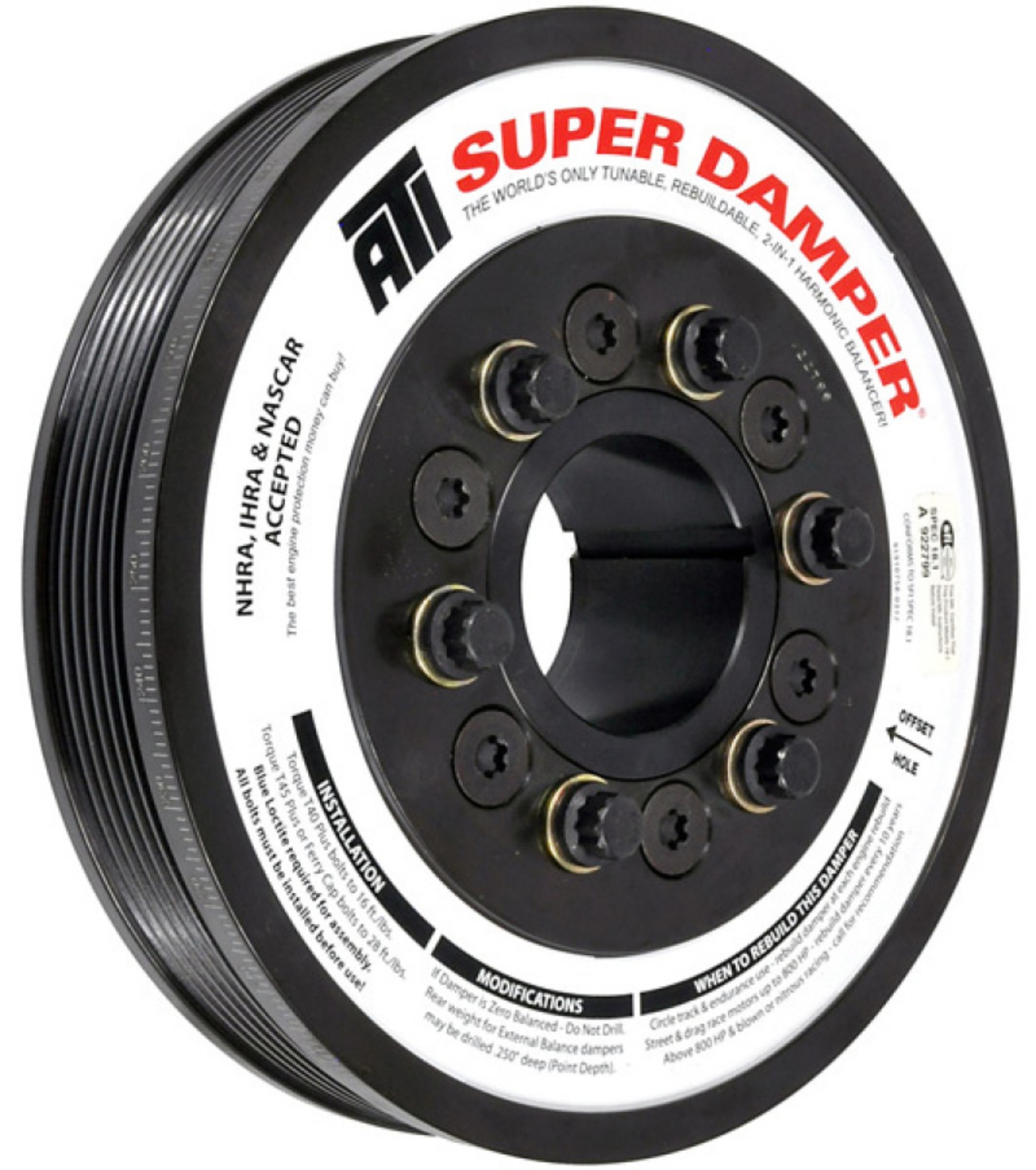 Picture of ATI Damper - 7-425in - Steel - 6 Grv - Duramax - 01-15 - Neutral Balance - 3 Ring - Heavy Inertia