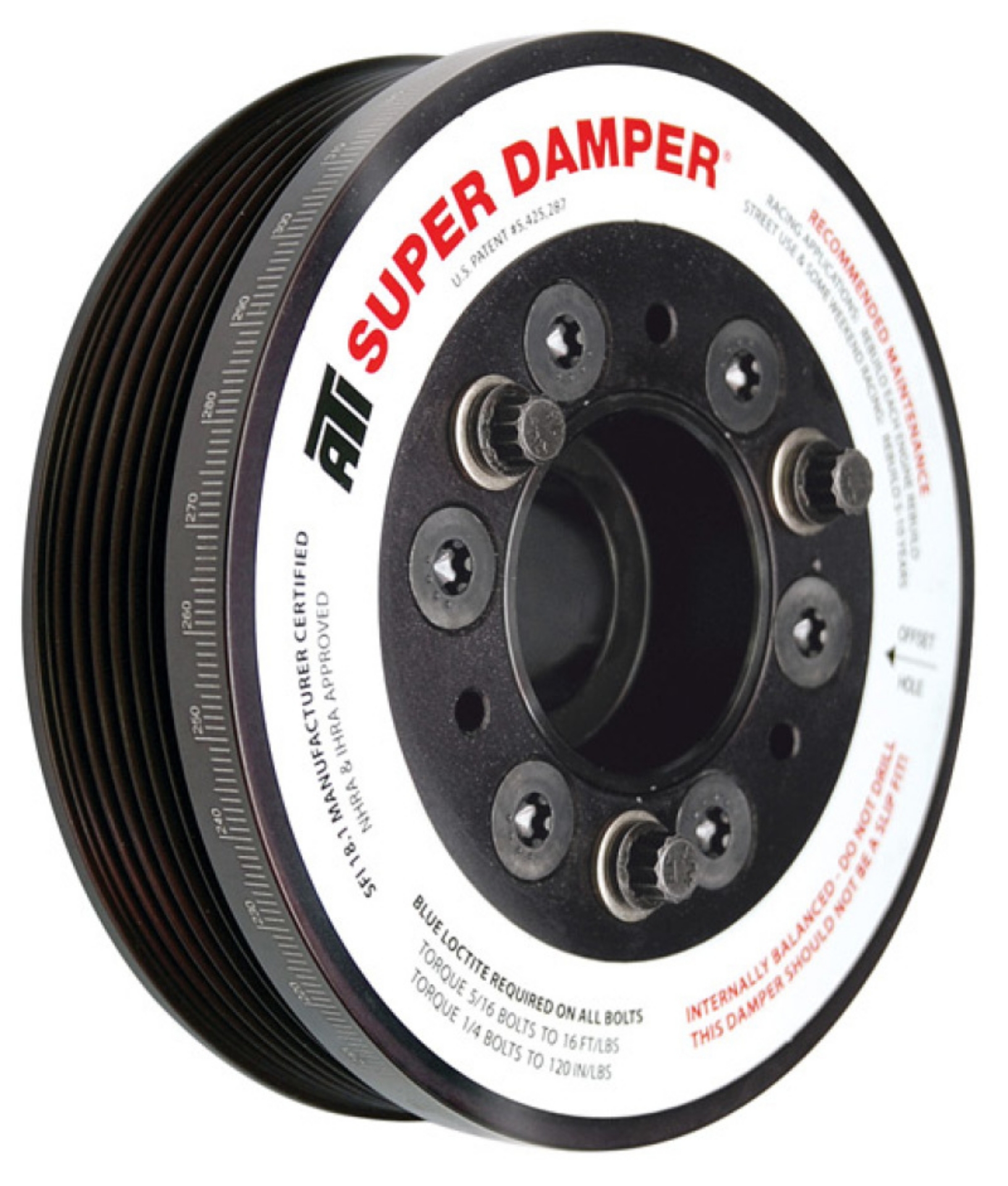 Picture of ATI Damper - 5-67in - Alum - 6 Grv - Ford 4-6 Cobra - 96-04 - 16 Percent UD Size