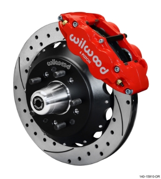 Picture of Wilwood Narrow Superlite 6R Front Big Brake Kit 12-88in SRP Drilled and Slotted Rotor - Red