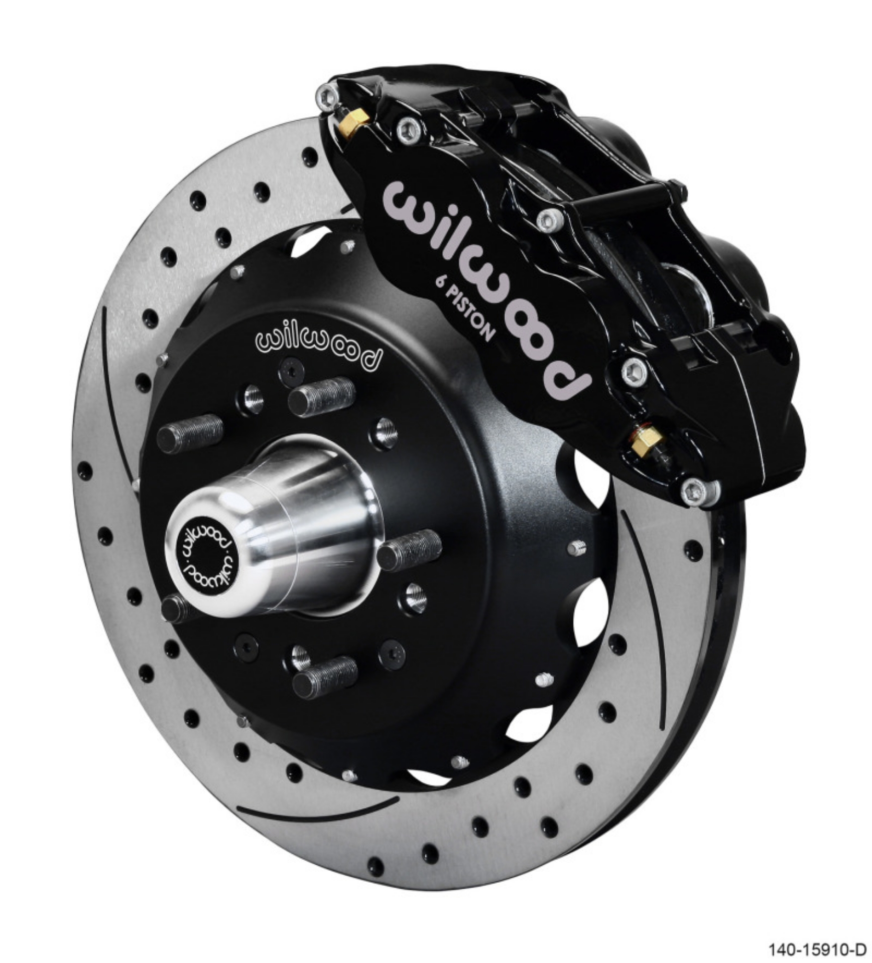 Picture of Wilwood Narrow Superlite 6R Front Big Brake Kit 12-88in SRP Drilled and Slotted Rotor - Black