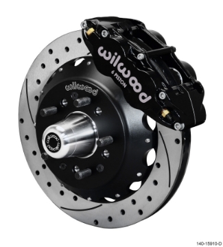 Picture of Wilwood Narrow Superlite 6R Front Big Brake Kit 12-88in SRP Drilled and Slotted Rotor - Black