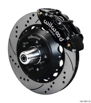 Picture of Wilwood Narrow Superlite 6R Front Big Brake Kit 14-00in SRP Drilled and Slotted Rotor - Black