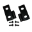 Picture of Rugged Ridge 76-06 Jeep CJ - Jeep Wrangler Black Lower Door Hinge Brackets