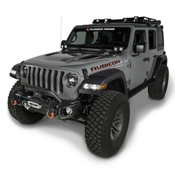 Picture of Rugged Ridge 18-20 Jeep Wrangler JL-JT Arcus Front Bumper Set w- Overrider