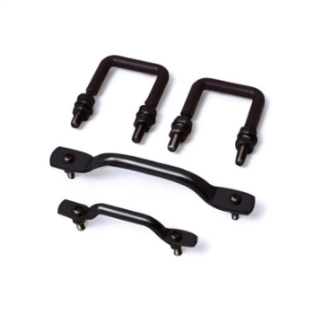 Picture of Rugged Ridge Windshield Tie Down Kit Black 55-95 Jeep CJ - Jeep Wrangler