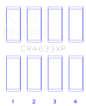 Picture of King Engine Bearings Peugeot EP6DT - BMW N14B16C Size +-001mm Oversize Rod Bearing Set