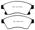 Picture of EBC 11+ Chevrolet Cruze 1-4 Turbo 10-9 inch front rotor Greenstuff Front Brake Pads
