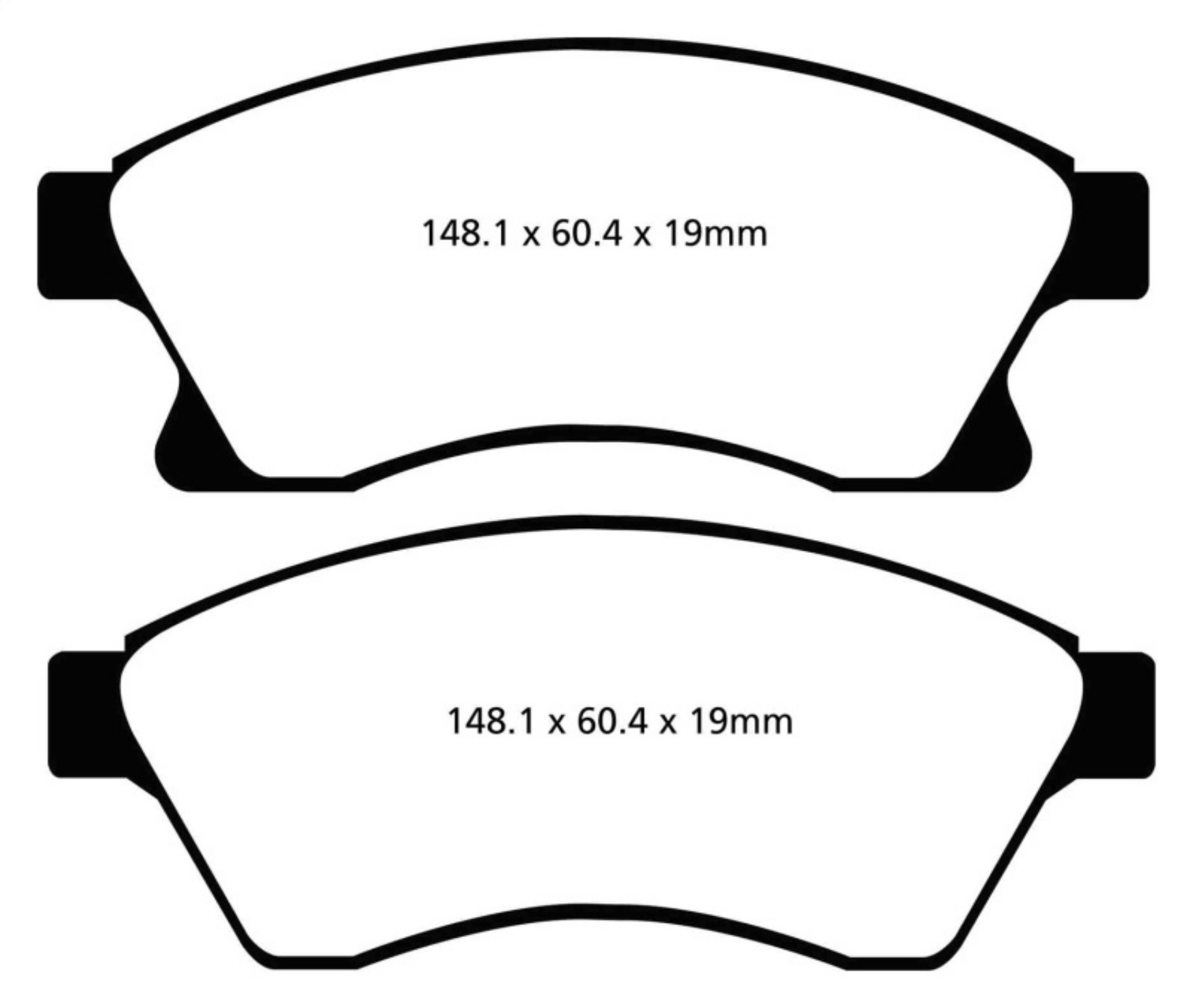 Picture of EBC 11+ Chevrolet Cruze 1-4 Turbo 10-9 inch front rotor Greenstuff Front Brake Pads