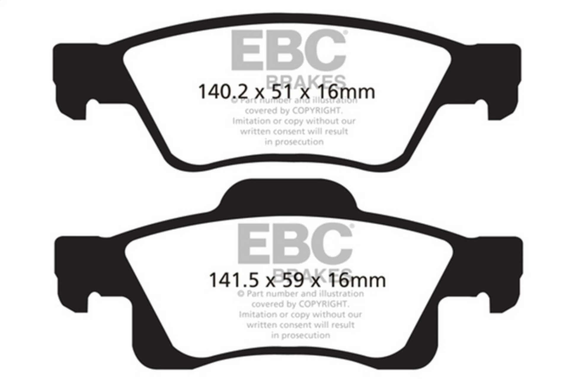 Picture of EBC 11+ Dodge Durango 3-6 Greenstuff Rear Brake Pads