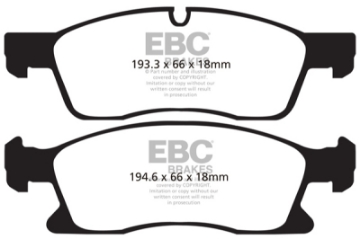 Picture of EBC 11+ Dodge Durango 3-6 Ultimax2 Front Brake Pads
