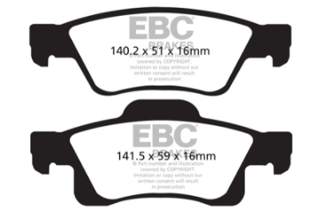 Picture of EBC 11+ Dodge Durango 3-6 Ultimax2 Rear Brake Pads