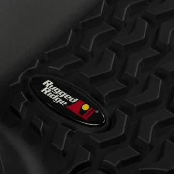 Picture of Rugged Ridge Floor Liner Rear Black 2018-2020 Jeep Wrangler JL 2 Dr