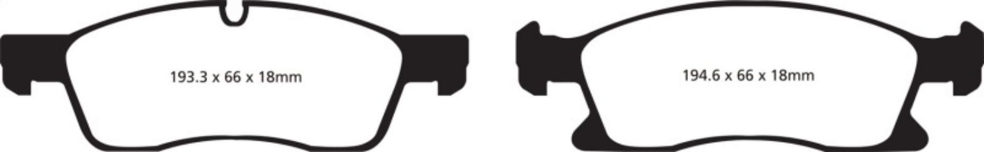 Picture of EBC 11+ Dodge Durango 3-6 Yellowstuff Front Brake Pads