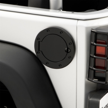 Picture of Rugged Ridge 07-18 Jeep Wrangler JK Black Non-Locking Gas Cap Door
