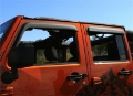 Picture of Rugged Ridge Window Visors Matte Black 07-18 4-Door Jeep Wrangler