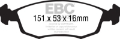 Picture of EBC 11+ Fiat 500 1-4 ATE Calipers Greenstuff Front Brake Pads