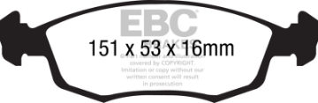 Picture of EBC 11+ Fiat 500 1-4 ATE Calipers Ultimax2 Front Brake Pads