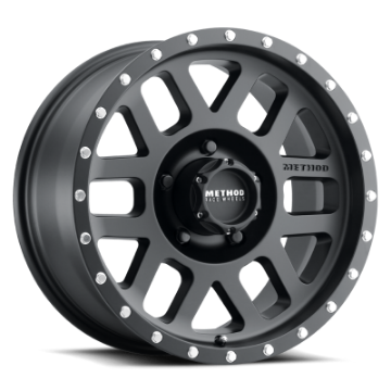 Picture of Method MR306 Mesh 17x8-5 0mm Offset 5x5-5 108mm CB Matte Black Wheel