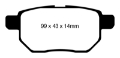 Picture of EBC 11+ Lexus CT200h 1-8 Hybrid Greenstuff Rear Brake Pads