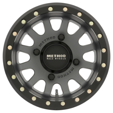 Picture of Method MR401 UTV Beadlock 15x7 - 4+3-13mm Offset - 4x136 - 106mm CB Titanium Wheel- Matte Black Ring
