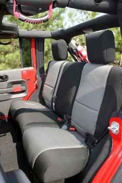 Picture of Rugged Ridge Seat Cover Kit Black-Gray 11-18 Jeep Wrangler JK 2dr