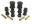 Picture of Rugged Ridge Rear Leaf Spring Bushing Kit Black 84-01 CherokeeXJ