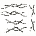 Picture of Rugged Ridge Side Decals Pair Barbed Wire 07-18 Jeep Wrangler