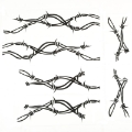Picture of Rugged Ridge Side Decals Pair Barbed Wire 07-18 Jeep Wrangler