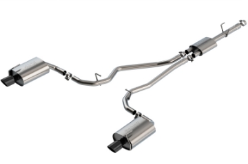Picture of Borla 2020 Ford Explorer Limited Ecoboost 2-3L 2-25in S-type Exhaust - Black Chrome Tips