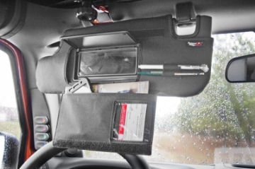 Picture of Rugged Ridge Sun Visor Organizers Black 07-09 Jeep Wrangler JK