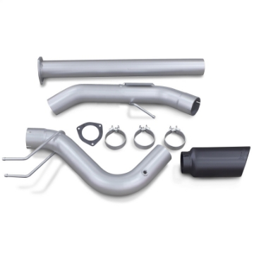 Picture of Banks Power 17-19 Ford 6-7L F250-350-450 4in Monster Exhaust System - Single Exit w- Black Tip