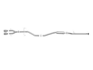 Picture of aFe Takeda 2-5in 304SS Cat-Back Exhaust System 17-20 Honda Civic SI Coupe L4-1-5L t - Polished Tip