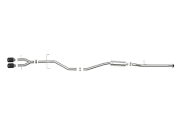 Picture of aFe Takeda 2-5in 304SS Cat-Back Exhaust System 17-20 Honda Civic SI Coupe L4-1-5L t - Black Tip