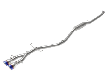 Picture of aFe Takeda 2-5in 304SS Cat-Back Exhaust System 17-20 Honda Civic SI Coupe L4-1-5L t - BL Flame Tip