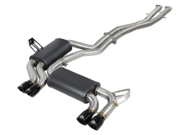Picture of aFe MACH ForceXP 2-5 IN 304 Stainless Steel Cat-Back Exhaust System w- Black Tips 01-06 BMW M3 E46