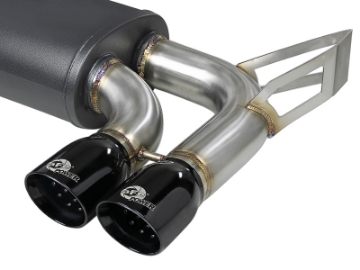 Picture of aFe MACH ForceXP 2-5 IN 304 Stainless Steel Cat-Back Exhaust System w- Black Tips 01-06 BMW M3 E46